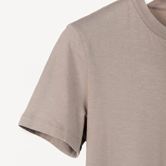 Brunello Cucinelli SS/16 Taupe Cotton Jersey Monili-Bead T-Shirt - Picture 5 of 10